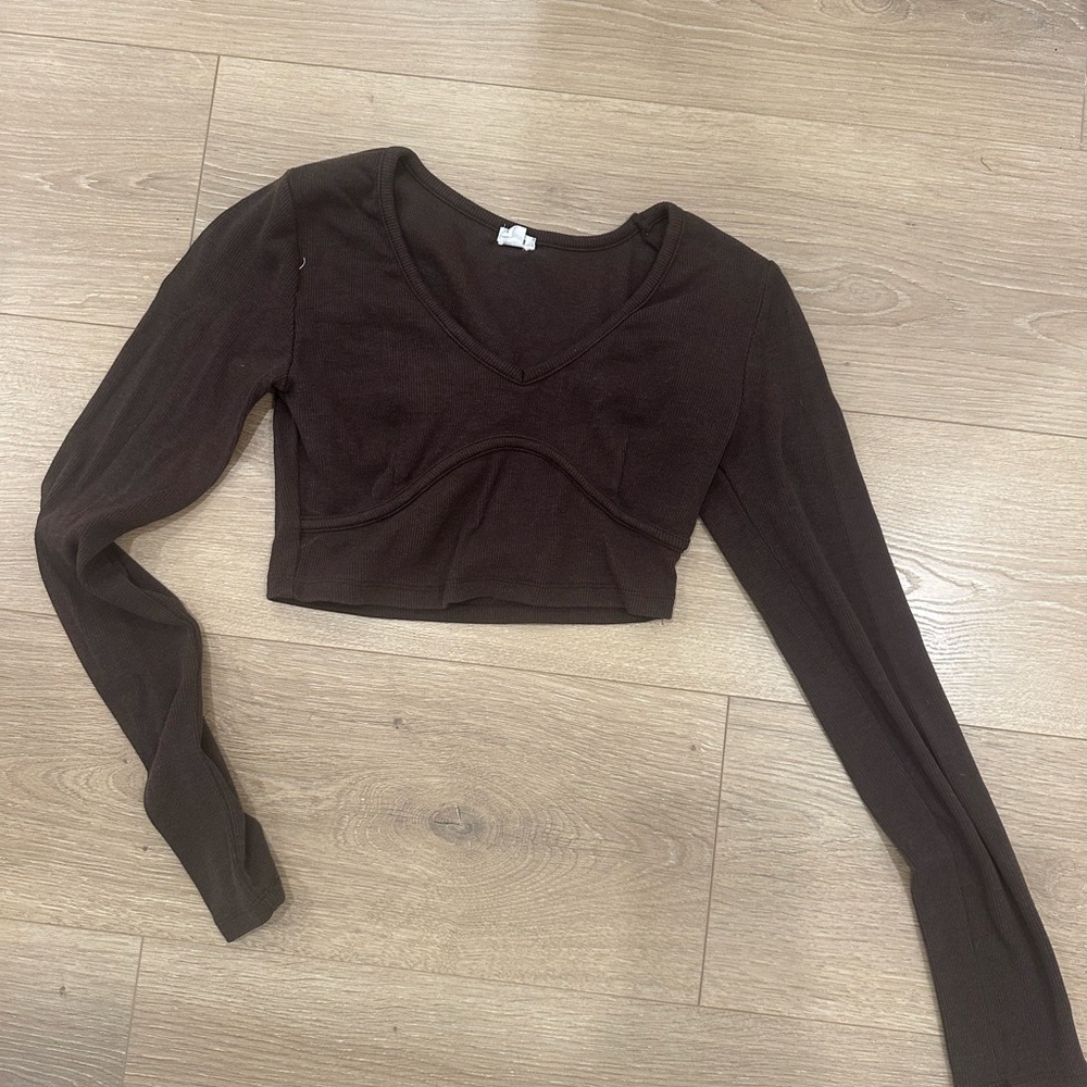 Brown Garage crop top